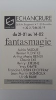 Affiche pour l'exposition <strong><em>Echancrure : fantasmagie</em></strong> <em>,</em><em> </em>à la Galerie D'art (Bruxelles) du 21 janvier au 14 février.